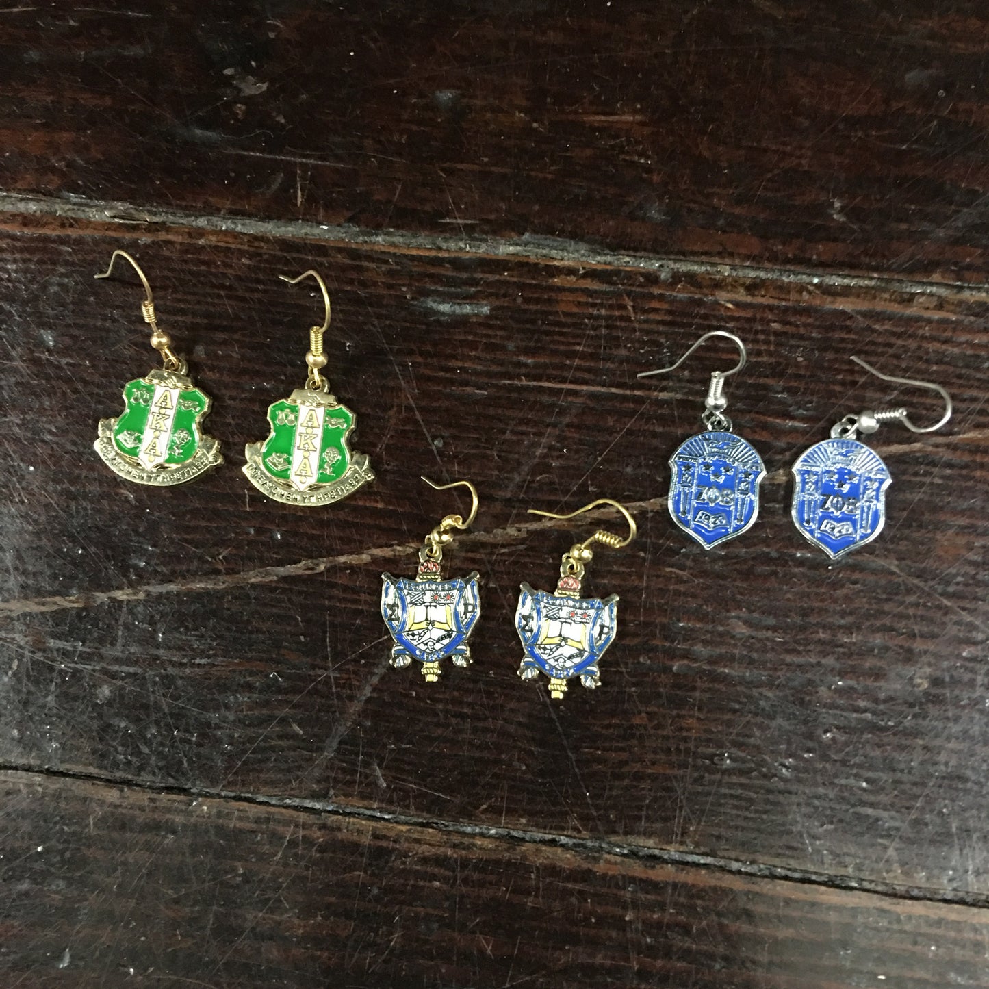 Crest Earrings - National Sportswear - Campus Connection