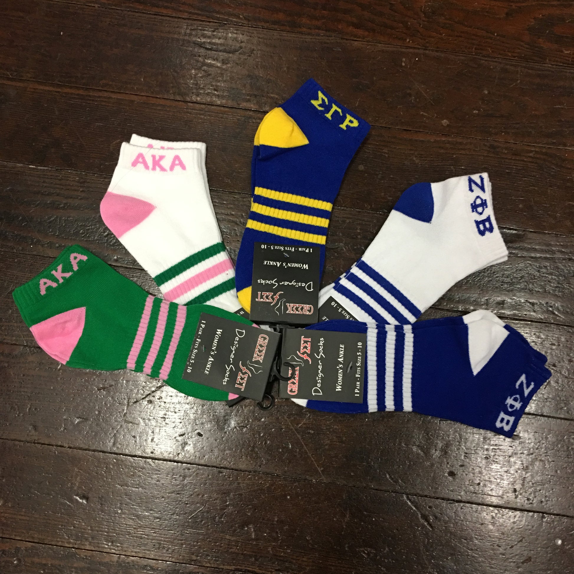 Striped Bootie Socks - Greek Feet - Campus Connection
