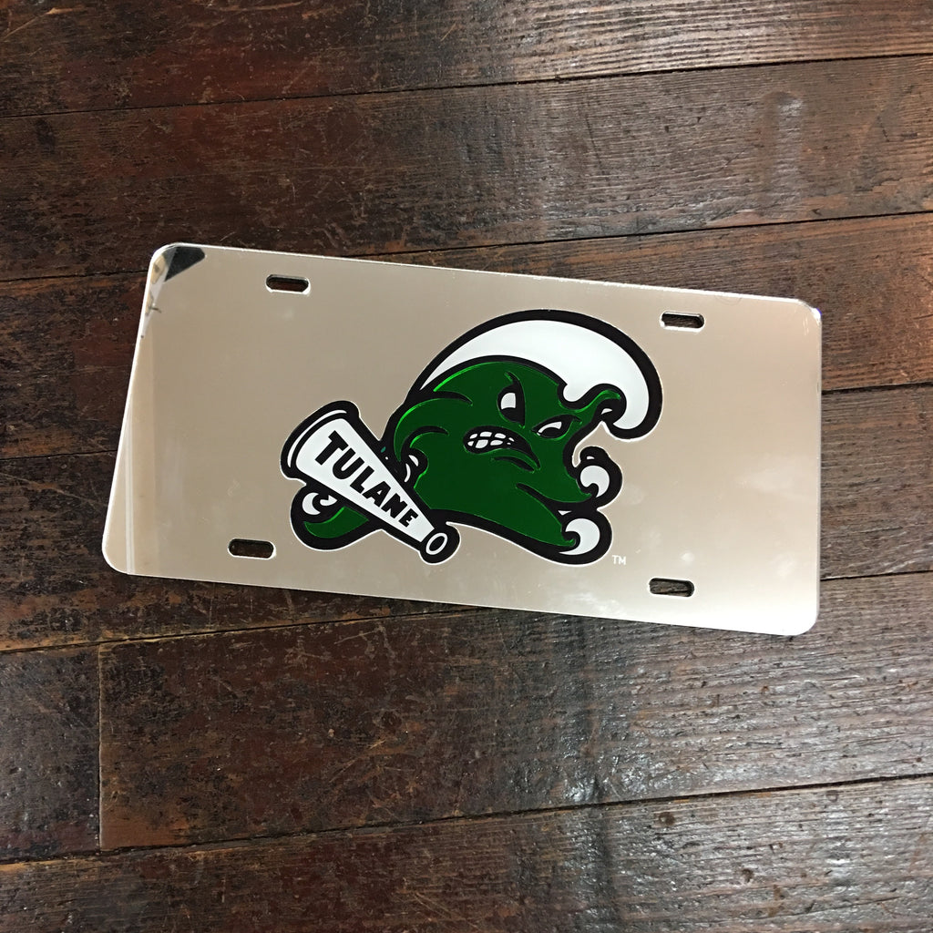 Tulane Angry Wave License Plate
