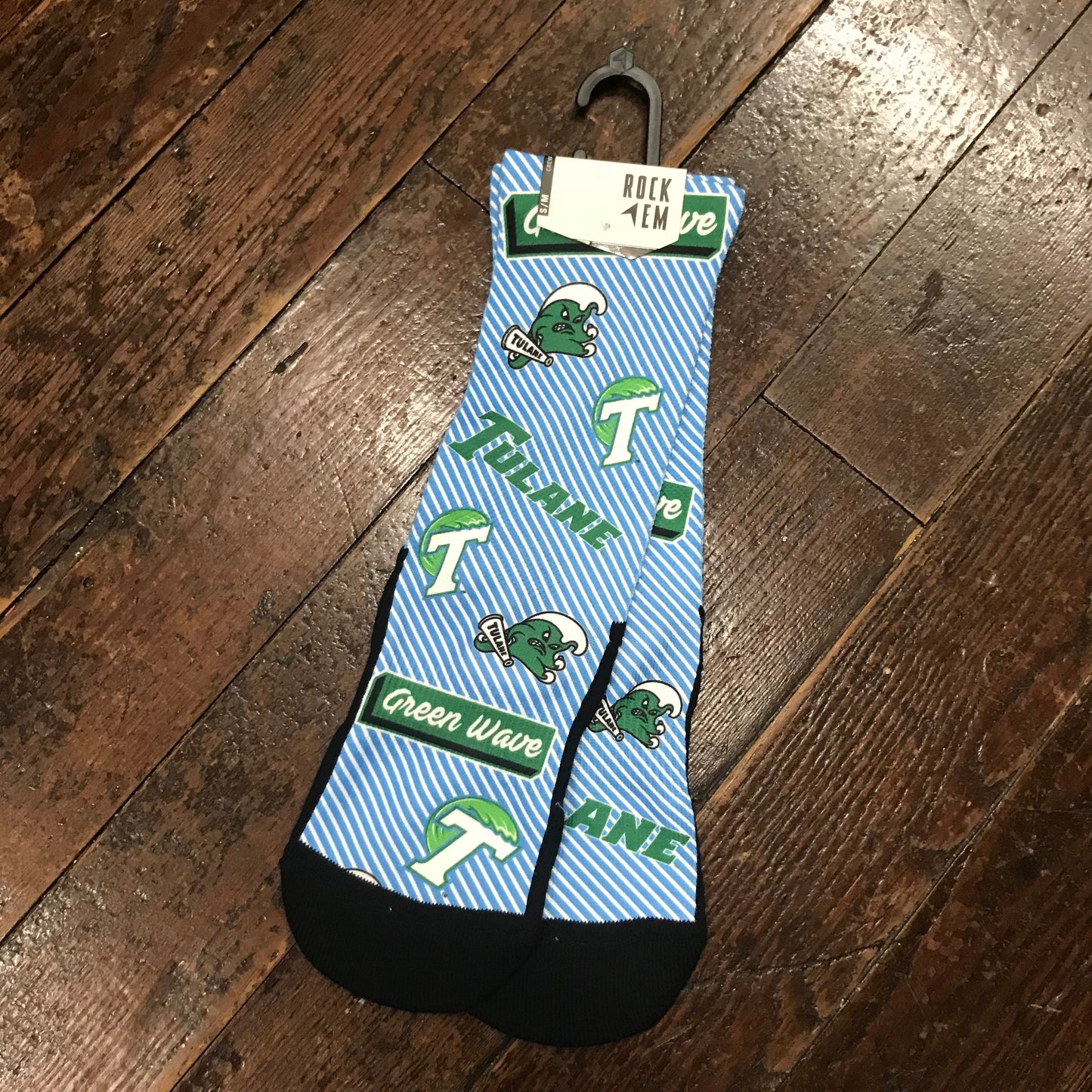 Tulane Sticker Statement Socks
