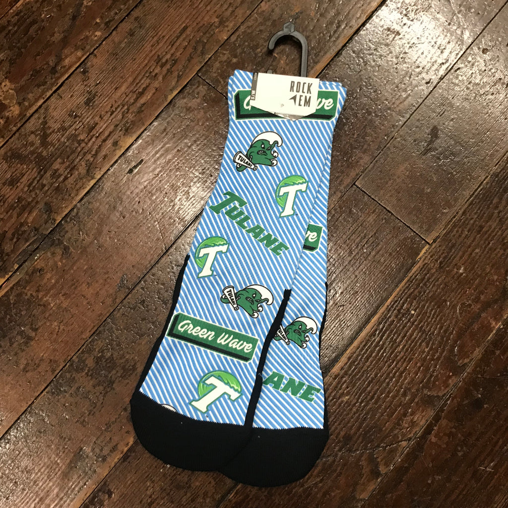 Tulane Sticker Statement Socks