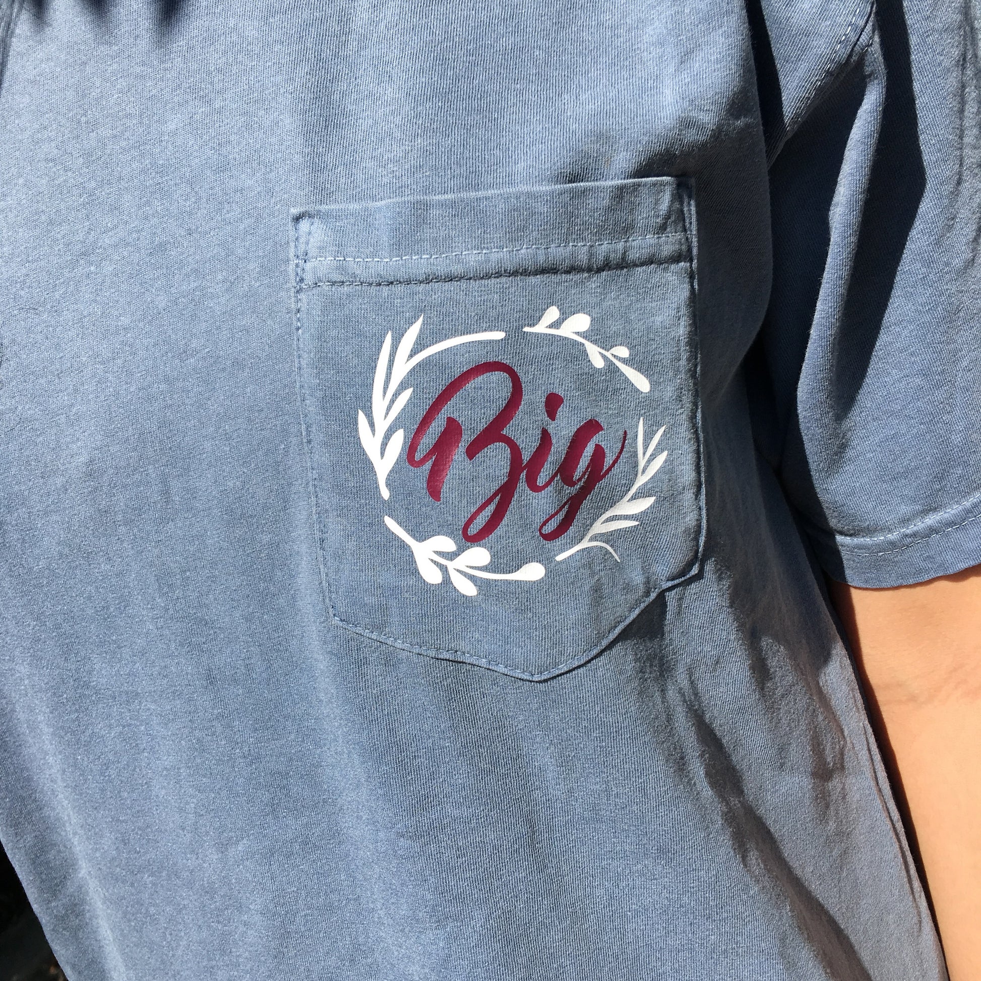 Big/Little Floral Sorority Comfort Colors Frocket Shirt - Campus Connection - Campus Connection - 2