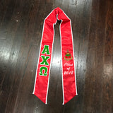 Sorority or Fraternity Class of 2023 Satin Graduation Stole with Border Trim