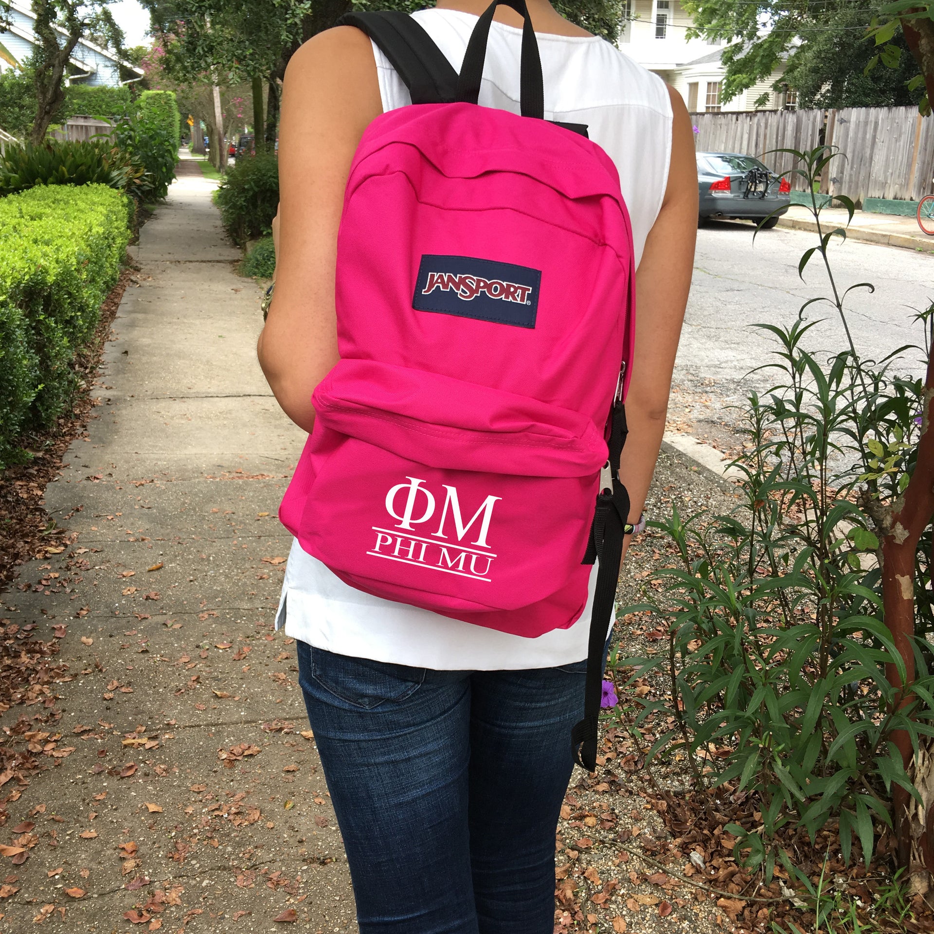 jansport backpack monogrammed Sorority Classic Bar – Campus Connection alongside a utility pocket Bag Dimensions (Length x Width x Depth)::Oversized 48