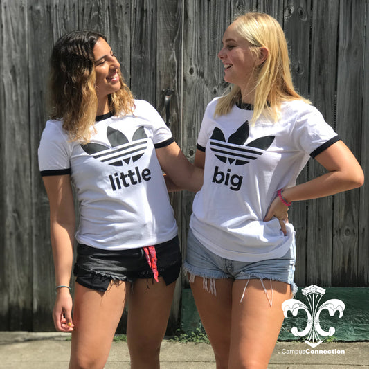 Big/Little Triple Leaf Sorority Ringer T-Shirts