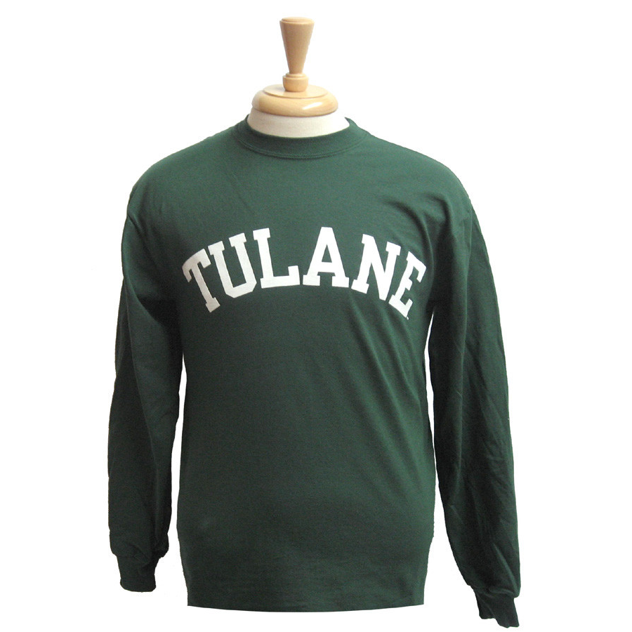 Basic Tulane Long Sleeve T-Shirt Green - Champion - Campus Connection