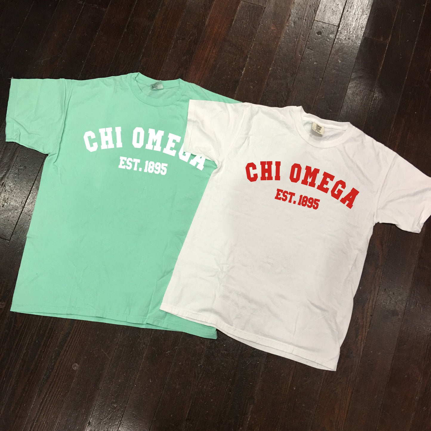 Comfort Colors Short Sleeve Shirt with Varsity Design - Campus Connection - Campus Connection - 2