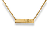 Sorority Bar Necklace - Gold - Shawn Paul Jewelry - Campus Connection - 4