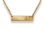 Sorority Bar Necklace - Gold - Shawn Paul Jewelry - Campus Connection - 6