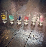 Monogrammed Shot Glass - Campus Connection - Campus Connection - 1