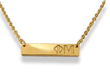 Sorority Bar Necklace - Gold - Shawn Paul Jewelry - Campus Connection - 11